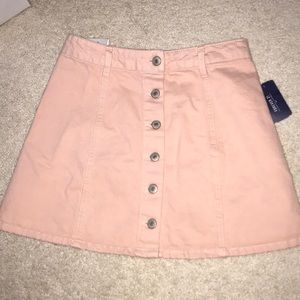 Denim button up skirt